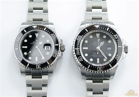 rolex sea dweller vs submariner size|Rolex Submariner deepsea dweller.